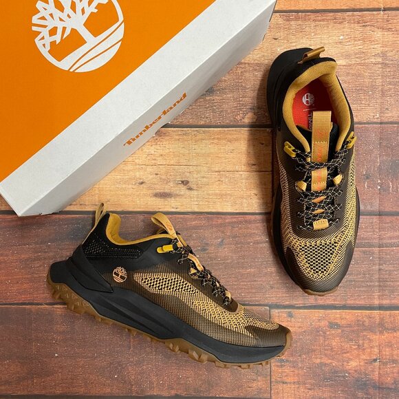 Timberland Men's Motion Access Wheat/Black Knit Hiking Sneakers - Picture 1 of 6